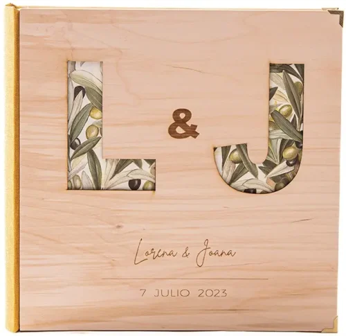 Álbum de Fotos hecho a mano, madera natural. Modelo Andalucía